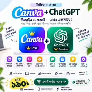 Canva + ChatGPT Premium Combo – Lifetime Acces